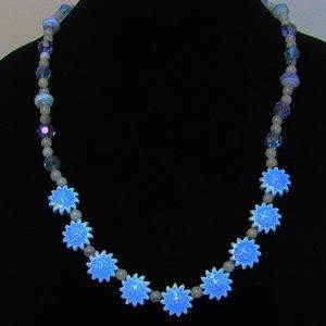 Blue Sun and Mountain Jade Necklace